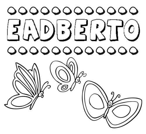 Desenho do nome Eadberto para imprimir e pintar. Imagens de nomes