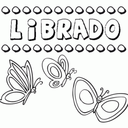 Desenho do nome Librado para imprimir e pintar. Imagens de nomes