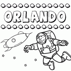 Nome Orlando para colorir. Desenhos dos nomes para pintar com as crianças