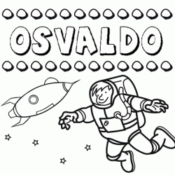 Nome Osvaldo para colorir. Desenhos dos nomes para pintar com as crianças