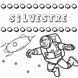 Nome Silvestre para colorir. Desenhos dos nomes para pintar com as crianças