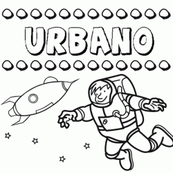 Nome Urbano para colorir. Desenhos dos nomes para pintar com as crianças