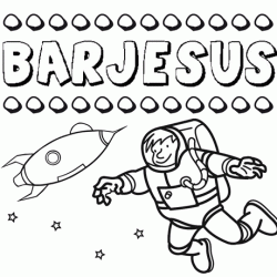 Nome Barjesús para colorir. Desenhos dos nomes para pintar com as crianças