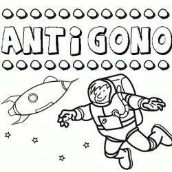 Nome Antigono para colorir. Desenhos dos nomes para pintar com as crianças