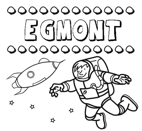 Nome Egmont para colorir. Desenhos dos nomes para pintar com as crianças