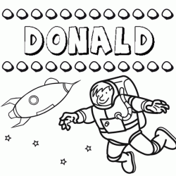 Nome Donald para colorir. Desenhos dos nomes para pintar com as crianças