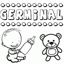Nome Germinal para colorir. Desenhos dos nomes para pintar com as crianças