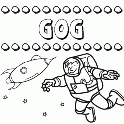 Nome Gog para colorir. Desenhos dos nomes para pintar com as crianças