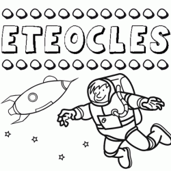 Nome Eteocles para colorir. Desenhos dos nomes para pintar com as crianças