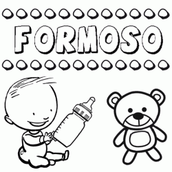 Nome Formoso para colorir. Desenhos dos nomes para pintar com as crianças