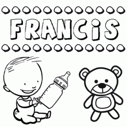Nome Francis para colorir. Desenhos dos nomes para pintar com as crianças