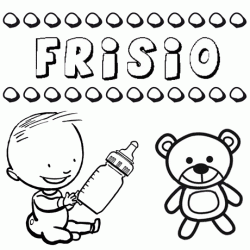 Nome Frisio para colorir. Desenhos dos nomes para pintar com as crianças