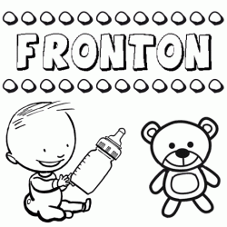 Nome Frontón para colorir. Desenhos dos nomes para pintar com as crianças