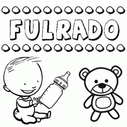 Nome Fulrado para colorir. Desenhos dos nomes para pintar com as crianças