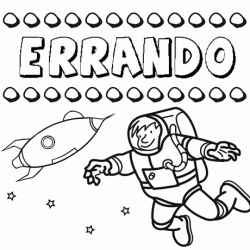 Nome Errando para colorir. Desenhos dos nomes para pintar com as crianças