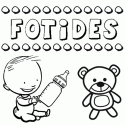 Nome Fotides para colorir. Desenhos dos nomes para pintar com as crianças