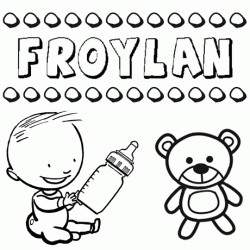 Nome Froylán para colorir. Desenhos dos nomes para pintar com as crianças