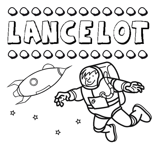 Nome Lancelot para colorir. Desenhos dos nomes para pintar com as crianças