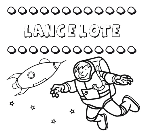 Nome Lancelote para colorir. Desenhos dos nomes para pintar com as crianças