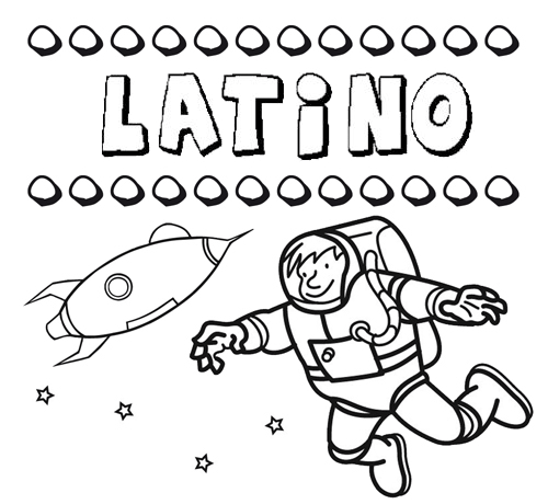 Nome Latino para colorir. Desenhos dos nomes para pintar com as crianças