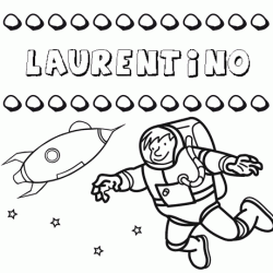 Nome Laurentino para colorir. Desenhos dos nomes para pintar com as crianças