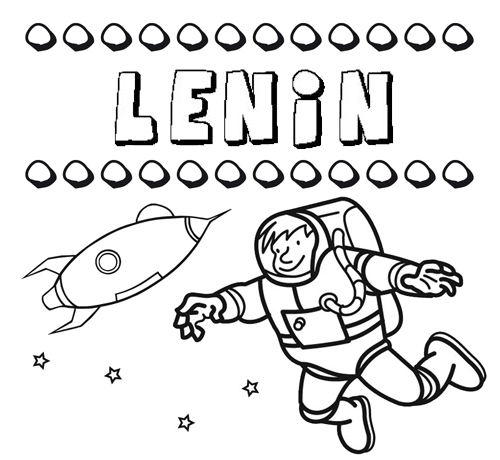 Nome Lenin para colorir. Desenhos dos nomes para pintar com as crianças