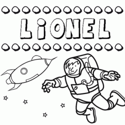 Nome Lionel para colorir. Desenhos dos nomes para pintar com as crianças
