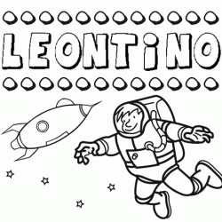 Nome Leontino para colorir. Desenhos dos nomes para pintar com as crianças