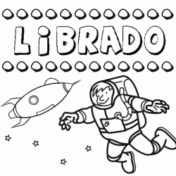 Nome Librado para colorir. Desenhos dos nomes para pintar com as crianças