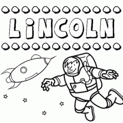 Nome Lincoln para colorir. Desenhos dos nomes para pintar com as crianças