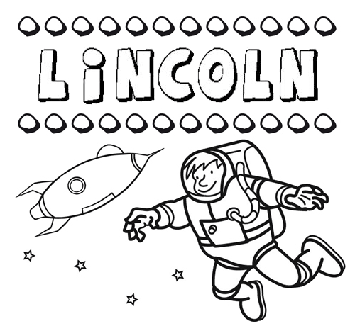 Nome Lincoln para colorir. Desenhos dos nomes para pintar com as crianças