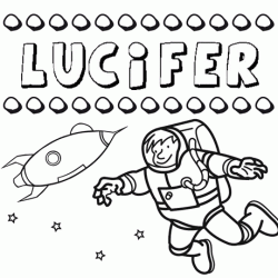 Nome Lucifer para colorir. Desenhos dos nomes para pintar com as crianças