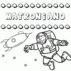 Nome Matroniano para colorir. Desenhos dos nomes para pintar com as crianças