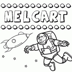 Nome Melcart para colorir. Desenhos dos nomes para pintar com as crianças