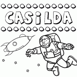 Nome Casilda para colorir. Desenhos dos nomes para pintar com as crianças