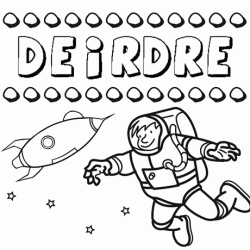 Nome Deirdre para colorir. Desenhos dos nomes para pintar com as crianças