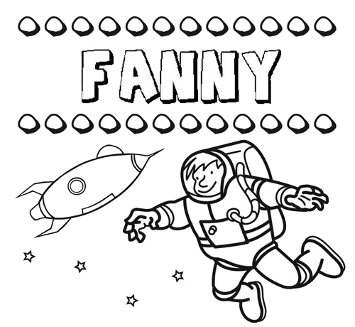 Nome Fanny para colorir. Desenhos dos nomes para pintar com as crianças