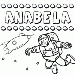 Nome Anabela para colorir. Desenhos dos nomes para pintar com as crianças