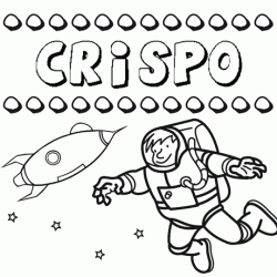 Nome Crispo para colorir. Desenhos dos nomes para pintar com as crianças
