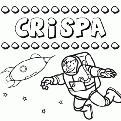 Nome Crispa para colorir. Desenhos dos nomes para pintar com as crianças