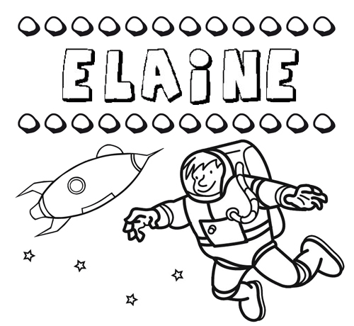 Nome Elaine para colorir. Desenhos dos nomes para pintar com as crianças