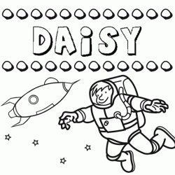 Nome Daisy para colorir. Desenhos dos nomes para pintar com as crianças
