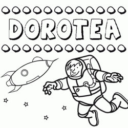 Nome Dorotea para colorir. Desenhos dos nomes para pintar com as crianças