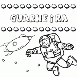 Nome Guarneira para colorir. Desenhos dos nomes para pintar com as crianças