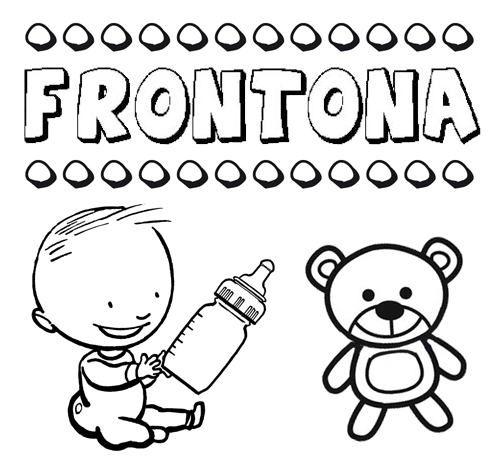 Nome Frontona para colorir. Desenhos dos nomes para pintar com as crianças