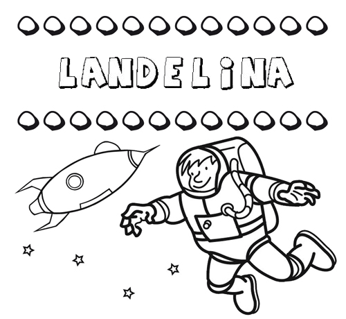 Nome Landelina para colorir. Desenhos dos nomes para pintar com as crianças