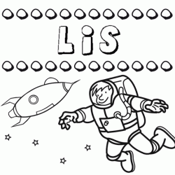 Nome Lis para colorir. Desenhos dos nomes para pintar com as crianças