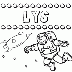 Nome Lys para colorir. Desenhos dos nomes para pintar com as crianças
