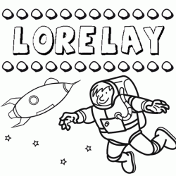 Nome Lorelay para colorir. Desenhos dos nomes para pintar com as crianças