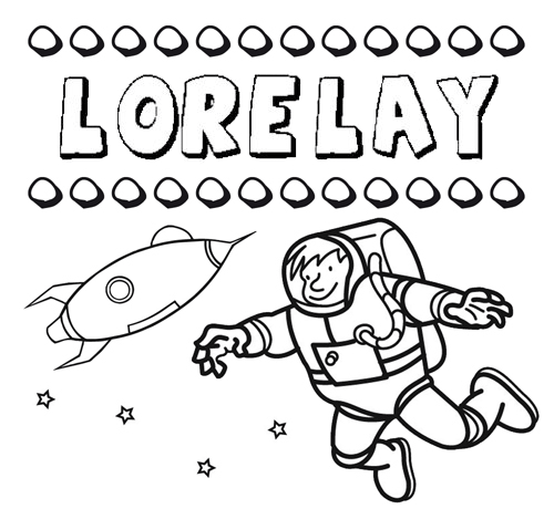 Nome Lorelay para colorir. Desenhos dos nomes para pintar com as crianças
